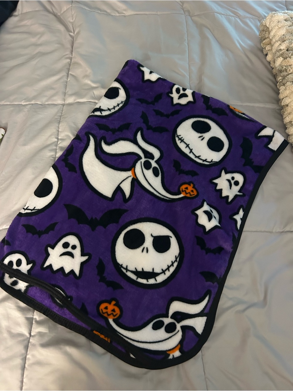 Disney Tim Burton The Nightmare Before Christmas Throw Blanket Halloween